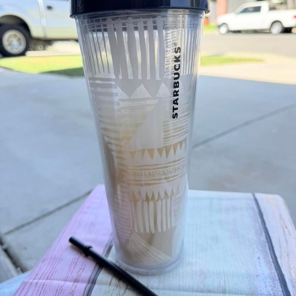 STARBUCKS GOLD GLITTER VENTI TUMBLER